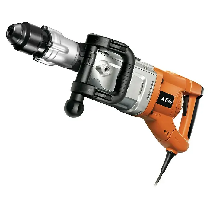 AEG Abbruchhammer PM 10E - 1.600 W, 20 J, SDS-Max-Aufnahme - AEG orange-silberner Bohrhammer, robuste Konstruktion mit schwarzen Griffen.