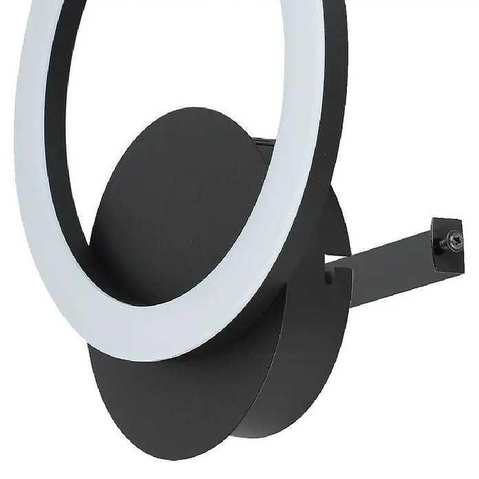 Eglo LED-Deckenleuchte PARRAPOS-Z - 12 W, L x B x H: 20 x 24 x 24 cm, Schwarz - Moderne LED-Wandleuchte mit kreisförmigem Licht und dunkler Halterung für stilvolle Beleuchtung in Innenräumen.