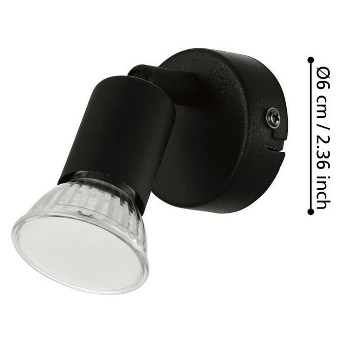 Eglo LED-Deckenstrahler BUZZ-LED (3 W, Schwarz, 1 Stk.) | BAUHAUS