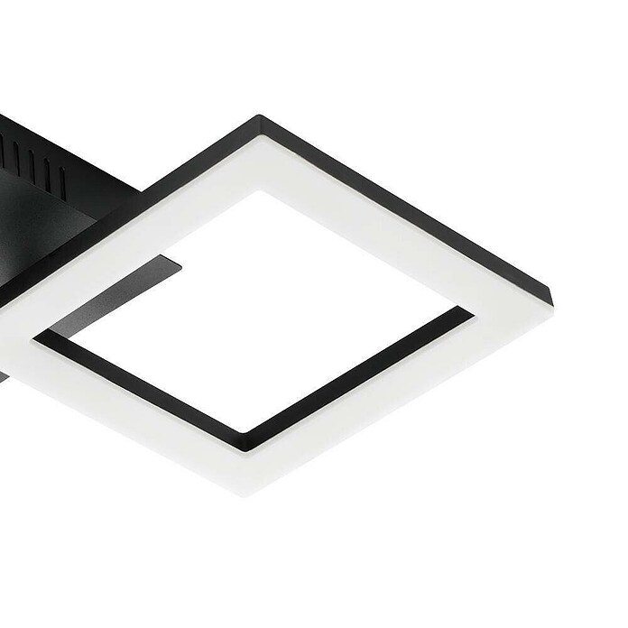 Eglo Led-plafondlamp PARANDAY-Z (15,5 W, l x b x h: 47 x 22,5 x 6 cm, Zwart) | BAUHAUS