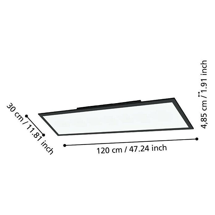 Eglo connect.z LED-Panel SALOBRENA-Z (33,5 W, L x B x H: 120 x 30 x 5 cm, Warmweiß) | BAUHAUS