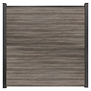 GroJa BasicLine Steckzaun Schmal (180 x 180 cm, Monument Oak)