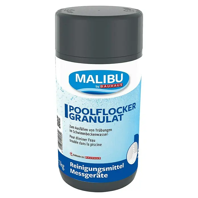 Malibu Poolflocker - 1 kg - Malibu Poolflocker Granulat zur Trübung von Schwimmbeckenwasser, exklusiv bei Bauhaus erhältlich. Reinigungsmittel für Pools.