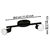 Eglo LED-Deckenstrahler BUZZ-LED (6 W, Schwarz, 2 Stk.) | BAUHAUS