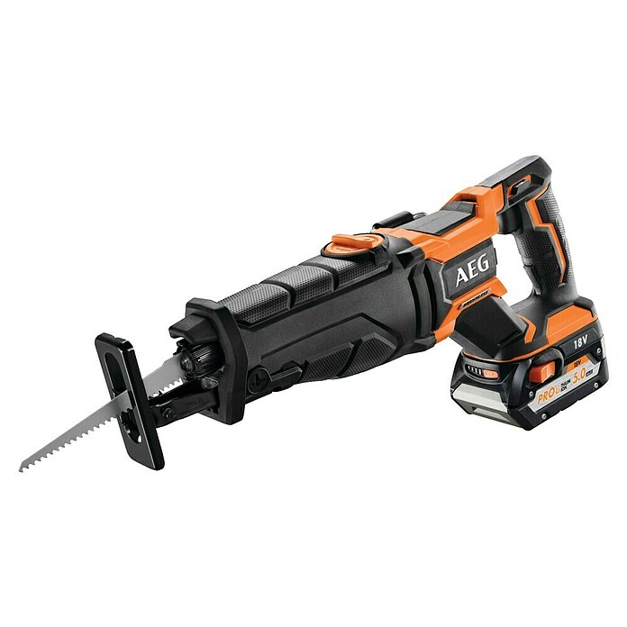 AEG Pro 18V Sierra de sable de batería BUS 18BL2 (18 V, Sin batería, Número de carreras marcha en vacío: 0 /min - 3.200 /min) | BAUHAUS