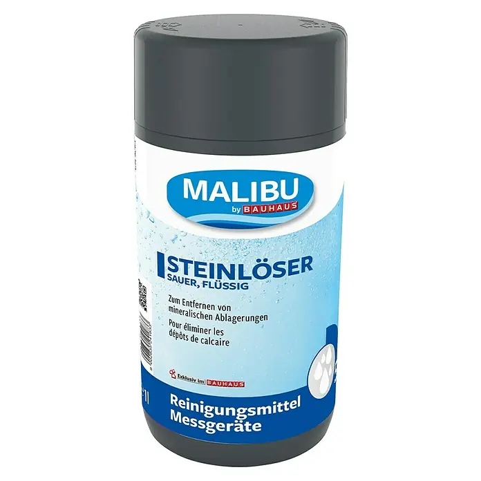 Malibu Steinlöser - 1.000 ml - Bild einer Flasche Malibu Steinlöser von Bauhaus zur Entfernung mineralischer Ablagerungen.
