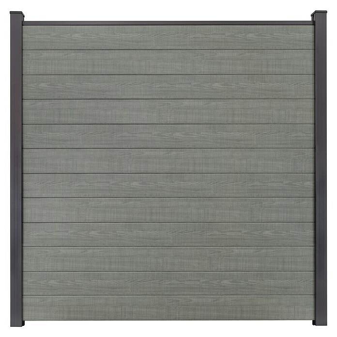 GroJa BasicLine Steckzaun Schmal (180 x 180 cm, Grey Ash Cut) | BAUHAUS