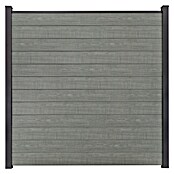 GroJa BasicLine Steckzaun Schmal (180 x 180 cm, Grey Ash Cut) | BAUHAUS