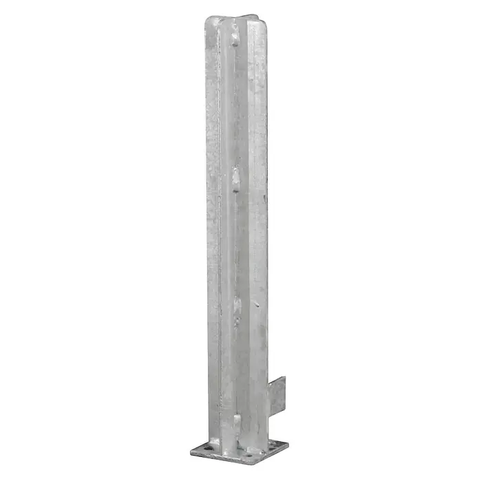 Joda Pfostenträger Santa Cruz - Höhe: 30 cm - Verzinkter Metallschutzpfosten mit Bodenplatte und sichtbaren Schweißnähten.
