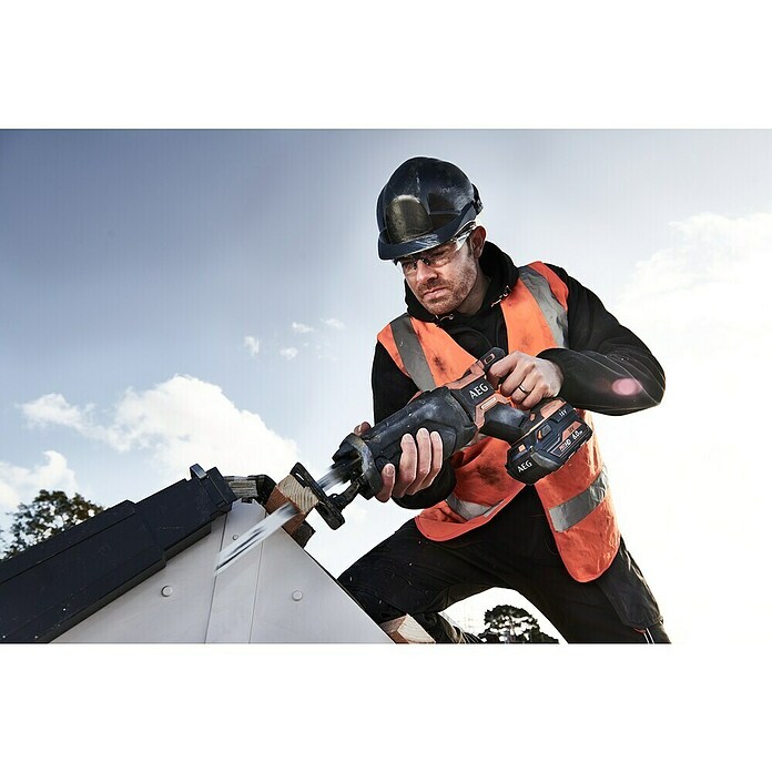 AEG Pro 18V Sierra de sable de batería BUS 18BL2 (18 V, Sin batería, Número de carreras marcha en vacío: 0 /min - 3.200 /min) | BAUHAUS