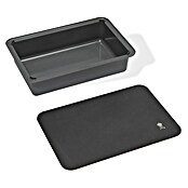 Weber Works Aufbewahrungsbox mit Schneidebrett (L x B x H: 36 x 24 x 2 cm, Kunststoff, Braun/Grau) | BAUHAUS