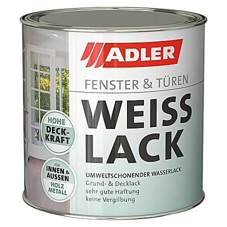 Adler Weißlack (Weiß, Matt, 750 ml, Wasserbasiert)