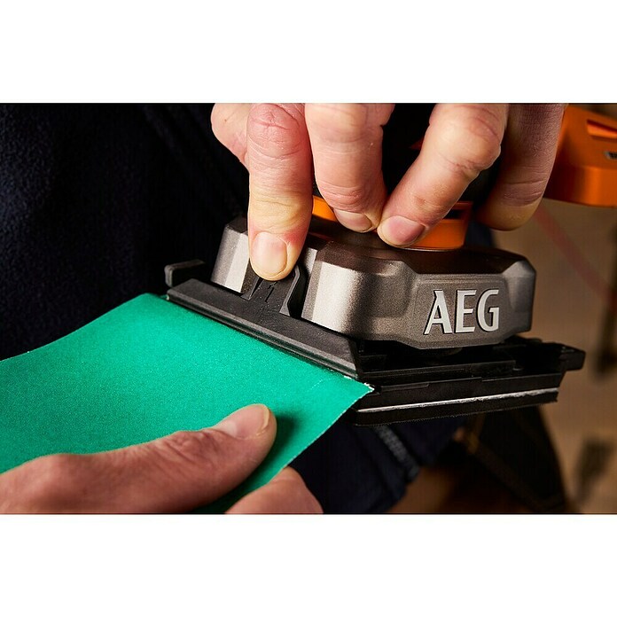 AEG Pro 18V Lijadora orbital de batería BFS 18SBL-14 (18 V, Sin batería, Número de revoluciones de marcha en vacío: 7.000 r.p.m. - 12.000 r.p.m.) | BAUHAUS