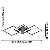 Eglo LED-Deckenleuchte PARANDAY-Z (32,4 W, L x B x H: 65 x 31 x 6 cm, Schwarz) | BAUHAUS