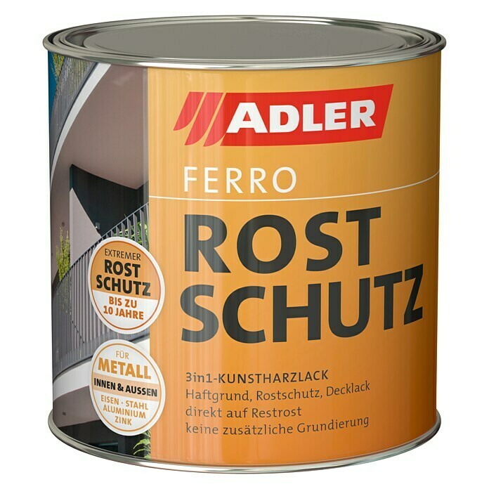 Adler Rostschutzgrund Ferro (Schokobraun, 375 ml, Kunstharz)