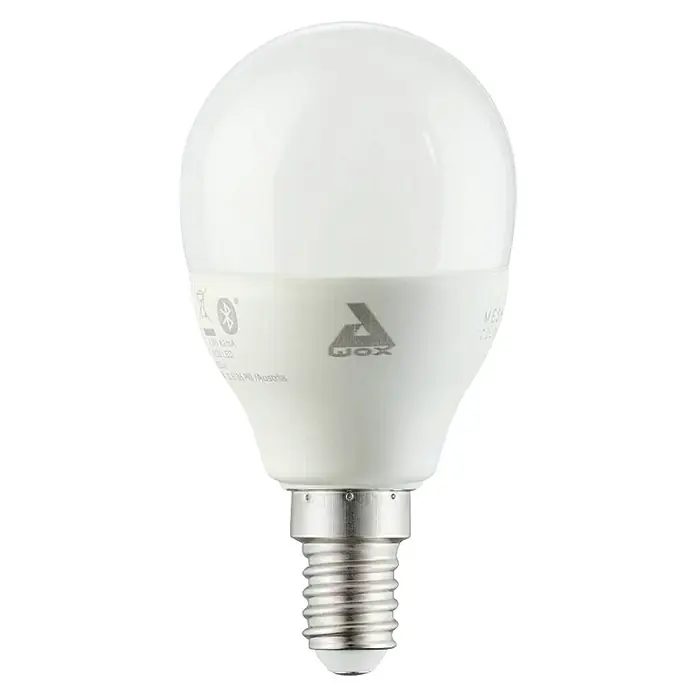 Eglo connect.z Smart-LED-Lampe Zigbee RGB/CCT - E14, Dimmbarkeit: Nicht Dimmbar, RGBW, 470 lm, 4,9 W - Nahaufnahme einer AwoX LED-Glühbirne mit E14-Sockel, ideal für stimmungsvolle Beleuchtung und energiesparende Lösungen.