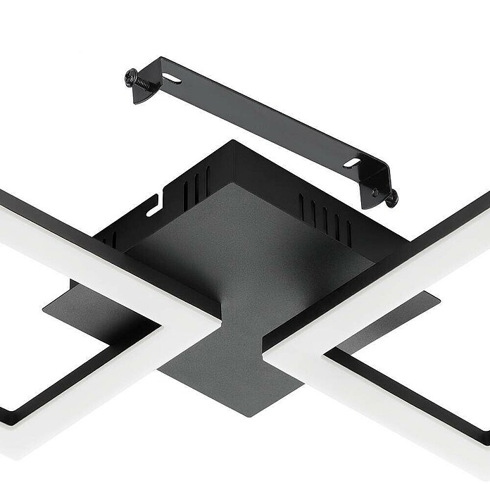 Eglo LED-Deckenleuchte PARANDAY-Z (15,5 W, L x B x H: 47 x 22,5 x 6 cm, Schwarz) | BAUHAUS
