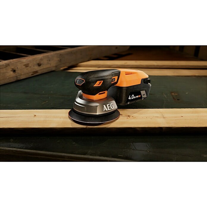 AEG Pro 18V Lijadora excéntrica de batería BEX 18SBL-125 (18 V, Sin batería, Diámetro disco de lija: 125 mm) | BAUHAUS
