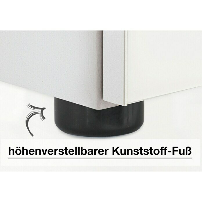 Express Möbel Nachttisch (L x B x H: 42 x 40 x 42 cm, Platin, Anzahl Schubladen: 2 Stk.)