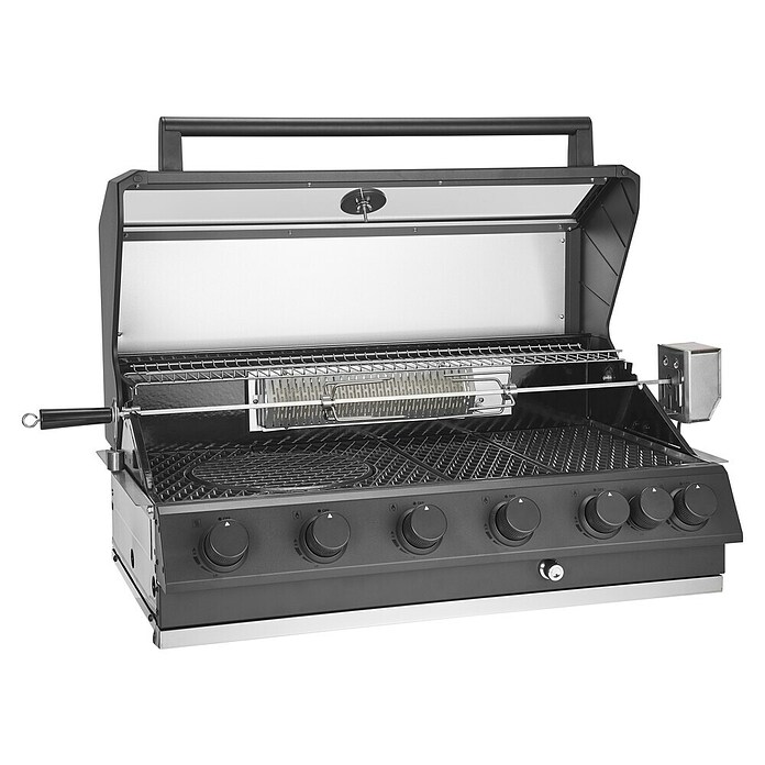 Kingstone Barbacoa de gas Cliff 6005-2 IR Black (Superficie de la parrilla (An x Pr): 90,5 x 45 cm, 24,2 kW, Número de quemadores: 6) | BAUHAUS