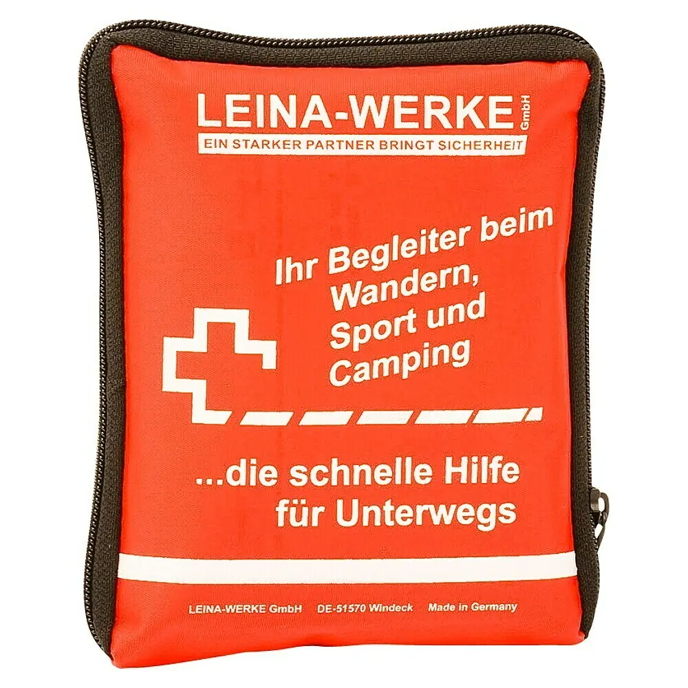 Leina Werke 12012 Kit Complet Premiers Secours DIN 13164 Dans Sac Aluminium Elegance - 43 Pièces