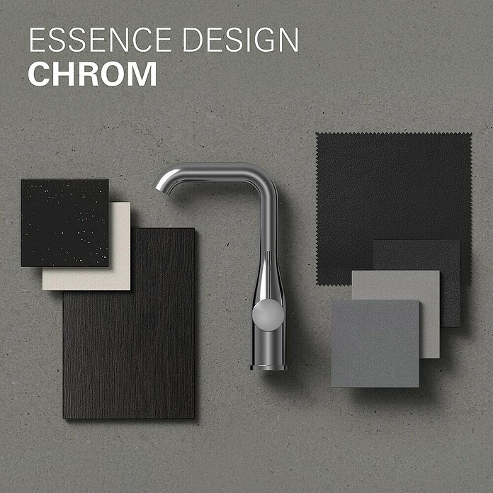 Grohe Essence Wand-Waschtischarmatur L-Size (2-Loch, Chrom, Glänzend)