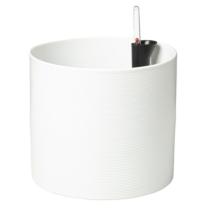 Scheurich Übertopf rund (Außenmaß (Ø x H): 23 x 21 cm, Keramik, Weiß) | BAUHAUS