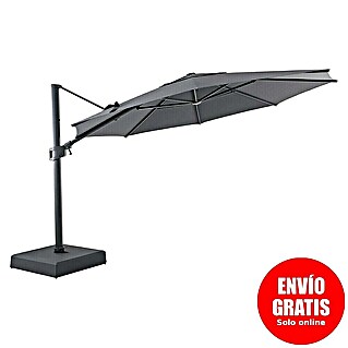 Sunfun Parasol de jardín Corfu (Antracita, Diámetro de cobertura: 400 cm)