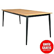 Sunfun Mesa de jardín Greta (L x An x Al: 200 x 100 x 75 cm, Acero/Teca, Antracita/Natural) | BAUHAUS