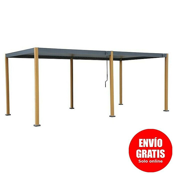 Sunfun Pérgola Andros (An x Pr: 579 x 294 cm, Antracita/Marrón, Aluminio) | BAUHAUS