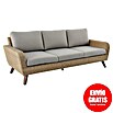 Sofá de conjunto Royal Riviera (Beige, L x An x Al: 224 x 89 x 75 cm, Ratán sintético/Aluminio) | BAUHAUS