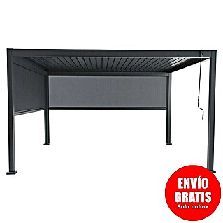 Sunfun Milos Pérgola con laterales (An x Pr: 392 x 294 cm, Antracita, Aluminio)
