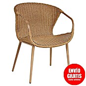 Sunfun Silla de jardín Jaanvi (L x An x Al: 56 x 67,5 x 81 cm, Natural, Ratán sintético/Acero) | BAUHAUS