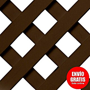 Celosía PVC 18 mm (An x Al: 1 x 2 m, Marrón)