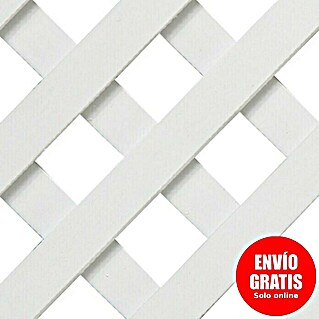 Celosía PVC 18 mm (An x Al: 1 x 2 m, Blanco)
