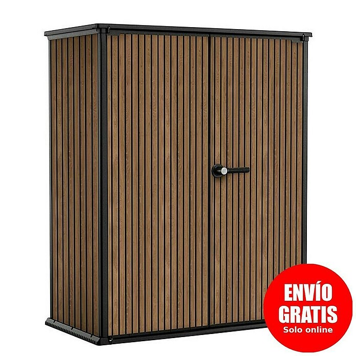 Keter Armario de jardín Venetian High Store (Medidas ext. (An x Pr): 140 x 73,6 cm, Plástico, Marrón) | BAUHAUS