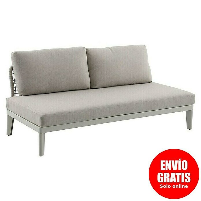 Sunfun Solo Sofá de conjunto (Gris claro, L x An x Al: 167,5 x 86,5 x 66 cm, Aluminio) | BAUHAUS