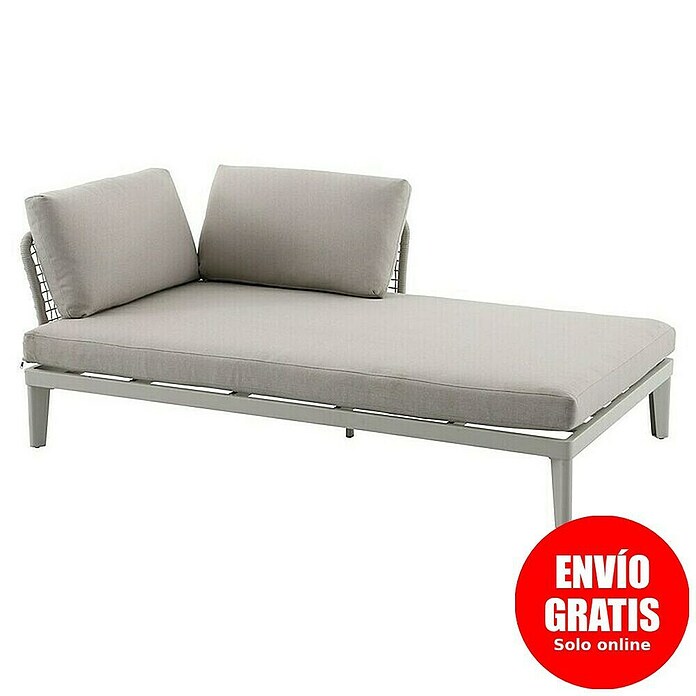 Sunfun Solo Chaise lounge (L x An x Al: 194 x 114,5 x 66 cm, Gris claro, Aluminio) | BAUHAUS