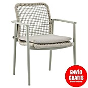 Sunfun Solo Silla de jardín (L x An x Al: 63 x 67 x 85 cm, Beige, Aluminio/Olefina, Apilable) | BAUHAUS
