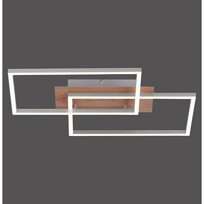 Just Light Plafón LED Iven (15 W, L x An x Al: 50,4 x 42 x 7 cm, Marrón, Blanco cálido) | BAUHAUS