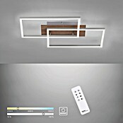 Just Light Plafón LED Iven (15 W, L x An x Al: 50,4 x 42 x 7 cm, Marrón, Blanco cálido) | BAUHAUS