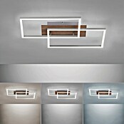 Just Light Plafón LED Iven (15 W, L x An x Al: 50,4 x 42 x 7 cm, Marrón, Blanco cálido) | BAUHAUS