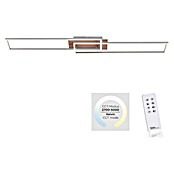 Just Light Plafón LED Iven (20 W, L x An x Al: 110 x 25 x 7 cm, Marrón, Blanco cálido) | BAUHAUS