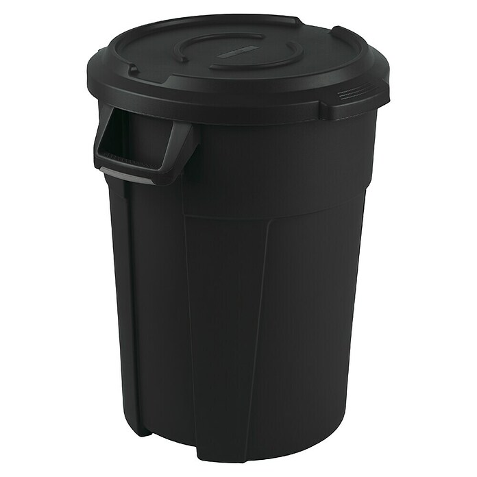 Rotho Standard Mülleimer Titan mit Deckel (85 l, Kunststoff, Schwarz) | BAUHAUS