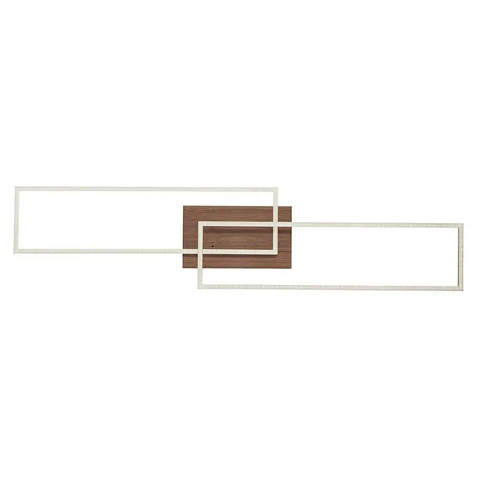 Just Light Plafón LED Iven - 20 W, L x An x Al: 110 x 25 x 7 cm, Marrón, Blanco cálido - La imagen muestra una elegante cómoda en blanco y aspecto de madera, con un diseño moderno y amplio espacio de almacenamiento.