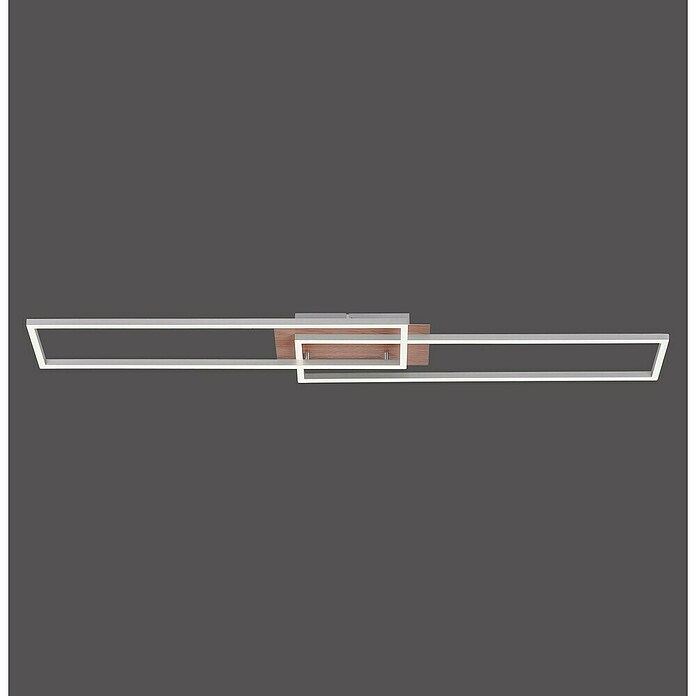 Just Light Plafón LED Iven (20 W, L x An x Al: 110 x 25 x 7 cm, Marrón, Blanco cálido) | BAUHAUS