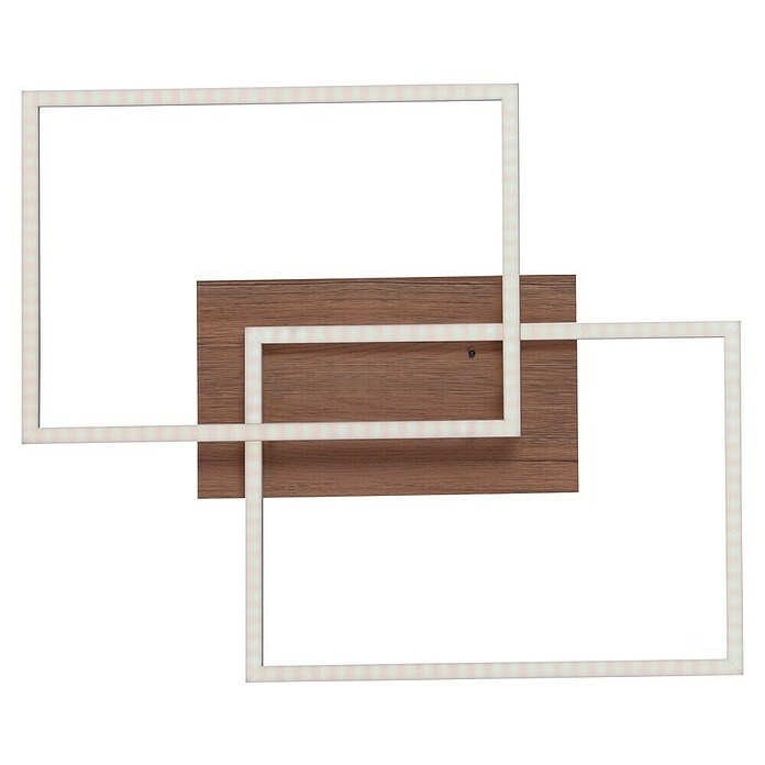 Just Light Plafón LED Iven (15 W, L x An x Al: 50,4 x 42 x 7 cm, Marrón, Blanco cálido) | BAUHAUS