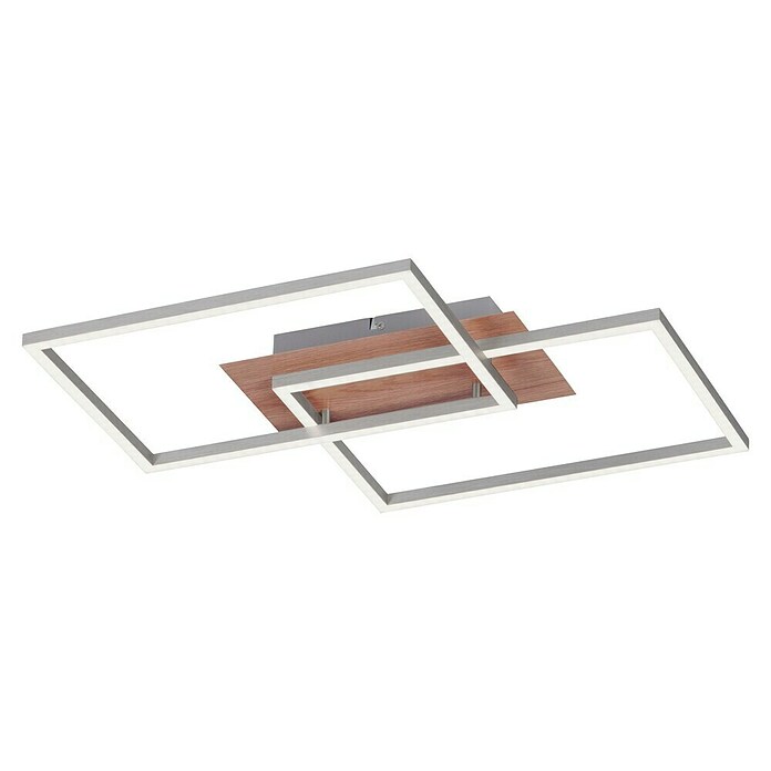 Just Light Plafón LED Iven (15 W, L x An x Al: 50,4 x 42 x 7 cm, Marrón, Blanco cálido) | BAUHAUS