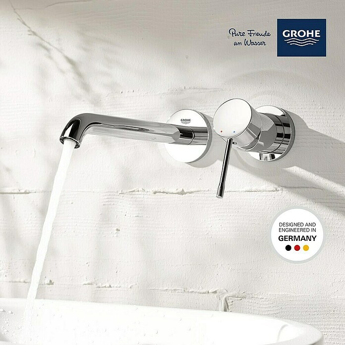 Grohe Essence Wand-Waschtischarmatur L-Size (2-Loch, Chrom, Glänzend)