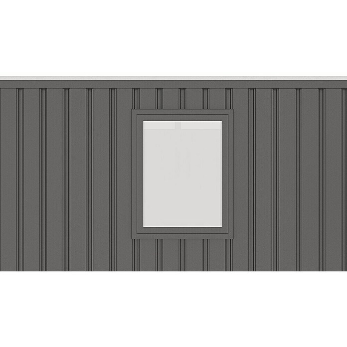 Gardol Spremište Cubus  (Vanjska dimenzija uklj. krovni prevjes (Š x D): 230 x 230 cm, Metal, Crna) | BAUHAUS